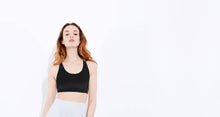 ADAY 'A logo' statement sports bra in black