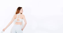 ADAY 'A logo' statement sports bra in cloud grey