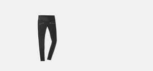 matte black technical leggings with rose gold zippers, bonded seams and a hidden phone pocket - technical apparel by ADAY