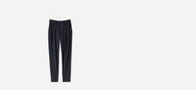 Technical Tailored Pants with elastic waist band, draped front, pockets + cuffed ankles