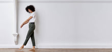 Technical Tailored Pants with elastic waist band, draped front, pockets + cuffed ankles