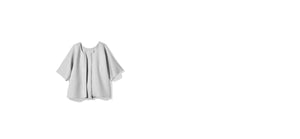 Cloud colored, recycled, reversible kimono style scuba jacket made from 41 recycled water bottles.