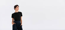 Technical, wide legged, adjustable hem pants by ADAY