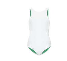 Recycled + reversible one-piece swimsuit