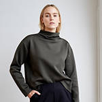 Moss recycled neoprene sweatshirt - technical apparel by ADAY