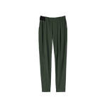 Technical Tailored Pants with elastic waist band, draped front, pockets + cuffed ankles
