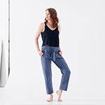 Mineral Technical Silk Crepe Pants by ADAY – wrinkle free, breathable and sweat-wicking.