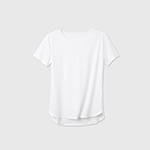 White silk inspired t-shirt with bonded seams - technical apparel by ADAY