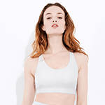 ADAY 'A logo' statement sports bra in cloud