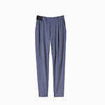 Technical Tailored Pants with elastic waist band, draped front, pockets + cuffed ankles
