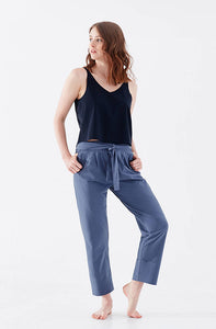 Technical Silk Crepe Pants by ADAY – wrinkle free, breathable and sweat-wicking.