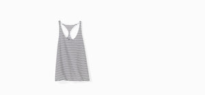 Breton striped technical silk inspired tank top - technical apparel by ADAY