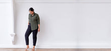 Technical Tailored Pants with elastic waist band, draped front, pockets + cuffed ankles