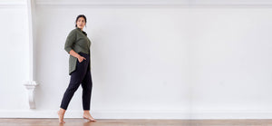 Technical button down shirt with side slits, bonded seams + gunmetal snaps